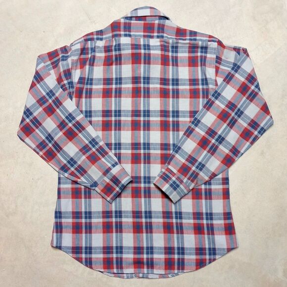 Vintage Levi's Size Large Plaid Long Sleeve Made in USA Western Button Shirt - Picture 4 of 8